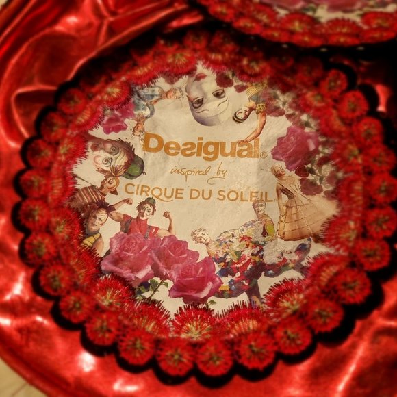 Desigual Cirque du Soleil Red Foil Shoulder Bag - Picture 2 of 6